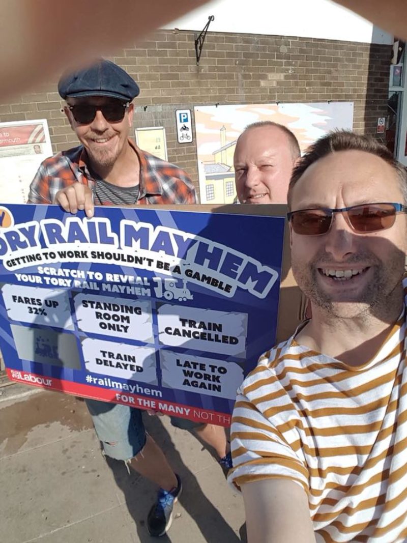 Great Yarmouth Labour Campaigning against the Tory Rail Mayhem
